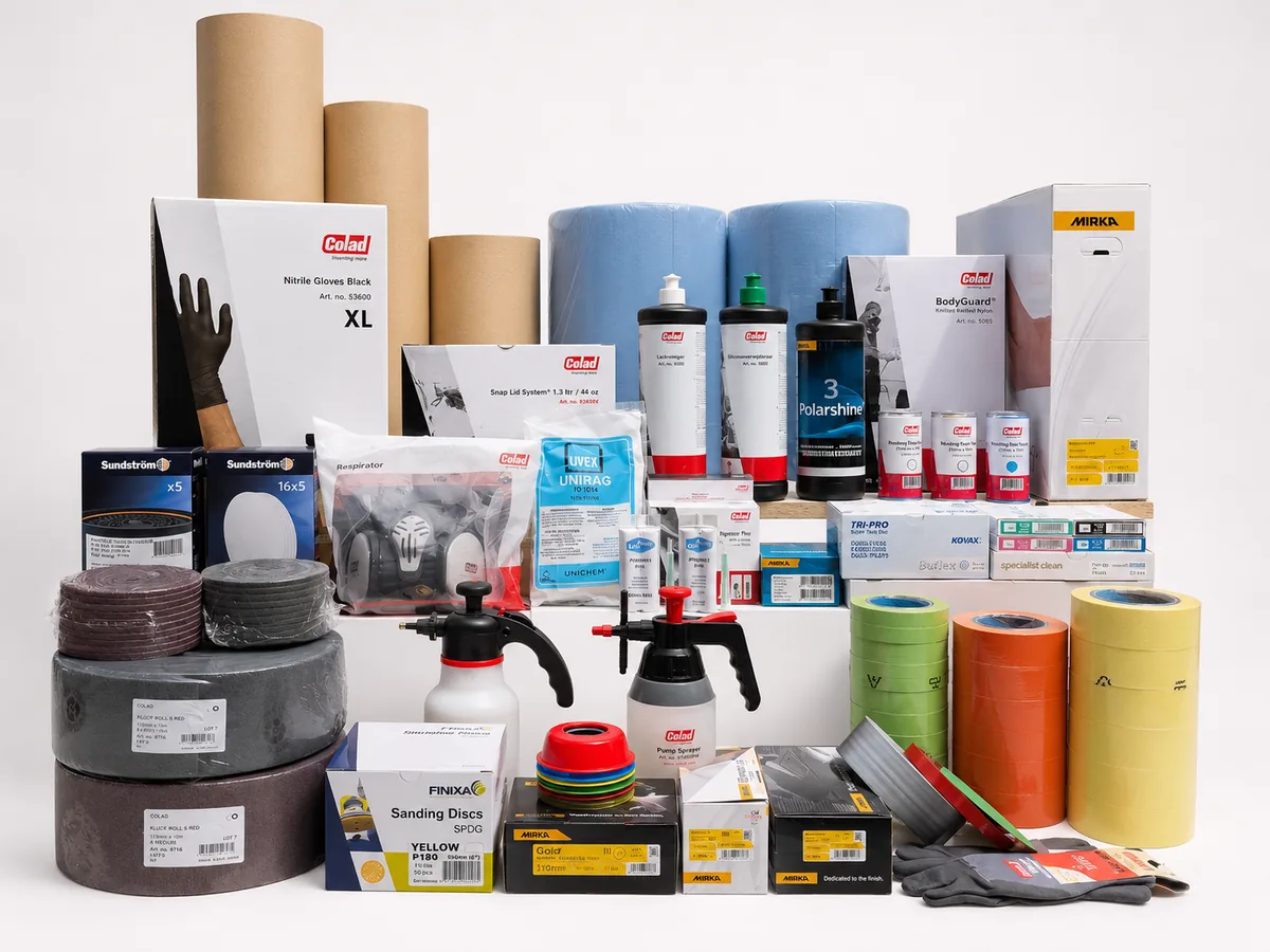 Non-paint: schuurmateriaal, maskeerpapier en tape